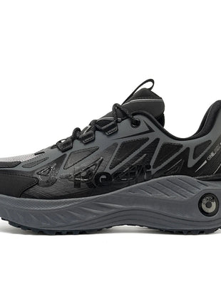 ONEMIX Scarpe da trail running da uomo Scarpe da ginnastica in pelle antiscivolo indossabili Supporto stabile Scarpe sportive fuoristrada Scarpe da ginnastica da passeggio all'aperto PlatiNum