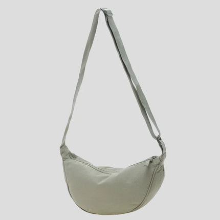 Simple Design Women's Messenger Bag Fashion Ladies Nylon Hobos Small Shoulder Bags Vintage Female Girls Purse Cloth Handbags PlatiNum