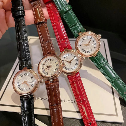 Orologio da Donna Suojiali Little Beauty, Quadrante Piccolo con Numeri Romani, Elegante e Delicato, Cinturino in Acciaio o Pelle Opzionale, Orologio da Polso Femminile alla Moda per Uso Quotidiano Casual