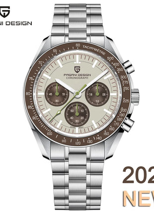 Nuovo Orologio da Uomo PAGANI DESIGN Moon 2026, Orologio al Quarzo di Lusso Dorato per Uomo, Cronografo Sportivo Impermeabile Luminoso con Vetro Zaffiro AR, Lunetta in Ceramica, Acciaio Inossidabile, Regalo per Uomo