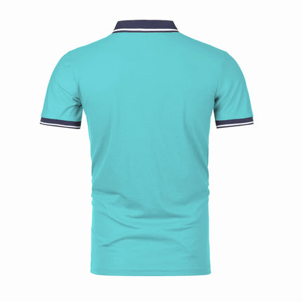 Men's short sleeve top daily casual short sleeve T-shirt with lapel casual short sleeve men's casual T-shirt
