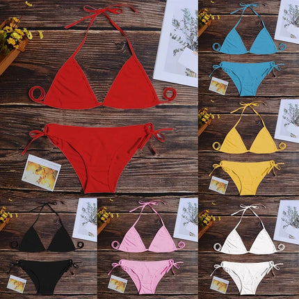Set bikini perizoma da donna, costume da bagno sexy in stile bandage, costume da bagno brasiliano, accessori estivi per vacanze, spiaggia, piscina platinumshop