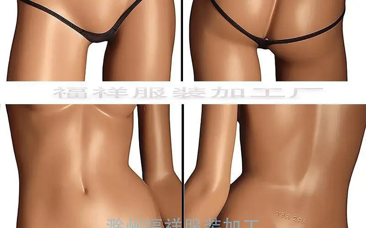 Women's Thin Ice Silk High Elastic Thong Mini Low-rise Sexy Sheer Single Layer Underwear