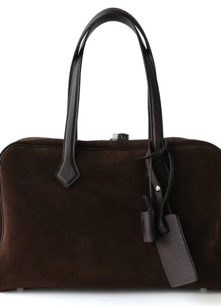 Borsa da donna in pelle di vacchetta di alta qualità, semplice borsa a tracolla di grande capacità, borsa a spalla.