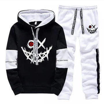 Hot Sales Mens Tracksuit Printed Single Piece Sweatshirts Sweatpants Casual Hoodie Pants Outdoors Mens Clothing Funny Streetwear