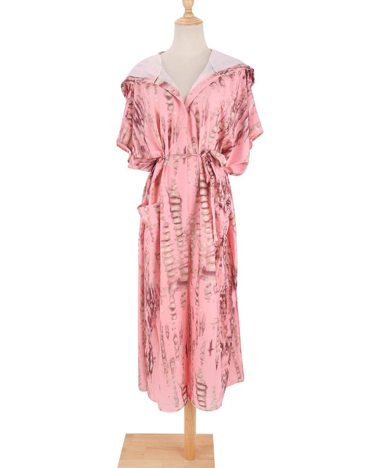 Costume da bagno donna copricostume lungo Kimono da spiaggia orlo curvo allentato aperto davanti Tie Dye abbigliamento da spiaggia platinumshop