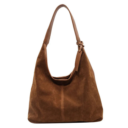 Women Suede Shoulder Bag with Zipper Hobo Bags Large Capacity Handbag Slouchy Bag Commuter Travel Bag Purses and Handbags PlatiNum