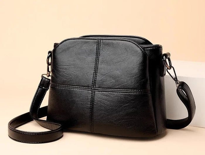 Women's Bags Retro Design Crossbody Bag Trend Quality PU Leather Bucket Shoulder Bags Small Handbags for Women PlatiNum