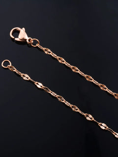 Yadreva Catena con labbra in rilievo Collana sottile in acciaio inossidabile da 2,5 mm Accessori per gioielli impermeabili con maglie fatte a mano