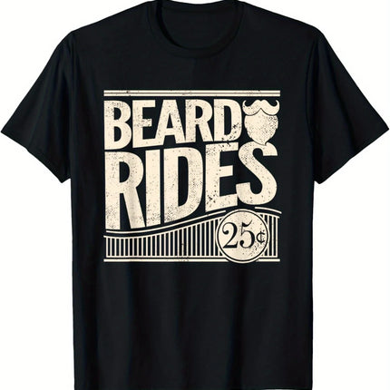 Men's Funny Vintage Distressed Beard T-shirt, high-quality, comfortable, versatile, soft, and breathable men's cotton T-shirt