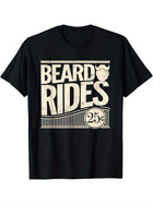 T-shirt da uomo con barba vintage divertente invecchiata, T-shirt da uomo in cotone di alta qualità, comoda, versatile, morbida e traspirante
