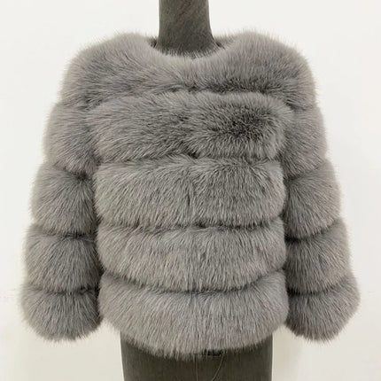 ZADORIN S-6XL Mink Coat Winter Black White Faux Fur Coat Woman Elegant Fluffy Faux Fur Jacket Top Short Fur Coats Woman Clothing