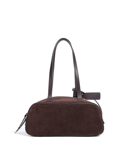 MENDY Borsa in pelle scamosciata Borsa a tracolla con cuscino in pelle Borsa casual ascellare da donna unica in morbida pelle Novità nella borsa tote Designer di lusso