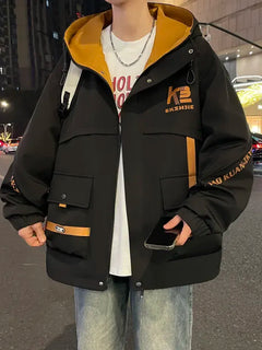 High Quality Men's Casual Hooded Jackets 2026 Spring Autumn Outdoor Coat Youth Streetwear Plus Size M-4XL Top Windproof Clothing