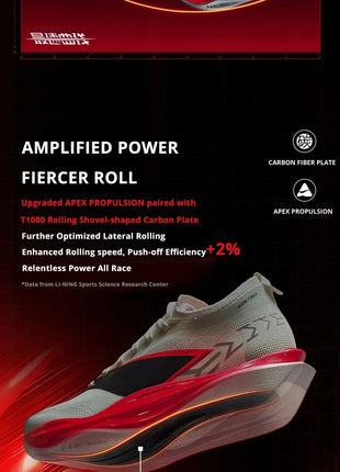 LI-NING FEIDIAN 6 ELITE Unisex Running Series BOOM FIBER Lightweight Cushioning Premium Racing Running Shoes ARMW001 PlatiNum