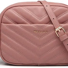 Elegante borsa a tracolla KONO in pelle PU con nappe a forma di V, compatta e versatile, perfetta per l'uso quotidiano e come regalo.