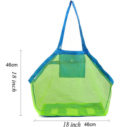 Borsa a rete protettiva per bambini con sabbia, borse portaoggetti per giocattoli da bagno per bambini, borsa da spiaggia grande per asciugamani, borsa per trucco cosmetico da donna