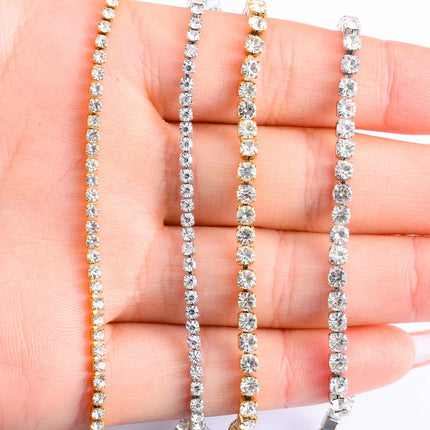 Hot Sale New Style Stainless Steel Charm Shine Zircon Crystal Necklace Link Chain For Women Girls Fashion Jewelry PlatiNum