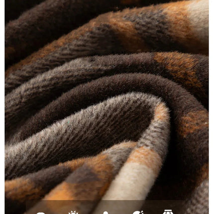 New Women Woolen Plaid Skirt Autumn Winter Fashion Elastic High Waist A-Line Wool Blended Long Skirt Simplicity Vintage Skirt PlatiNum
