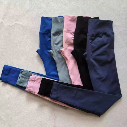 Seamless Sporty Leggings High Elastic Yoga Leggings Fitness Pants Butt Lifting Tights Tummy Control Squat Proof Workout Tights PlatiNum