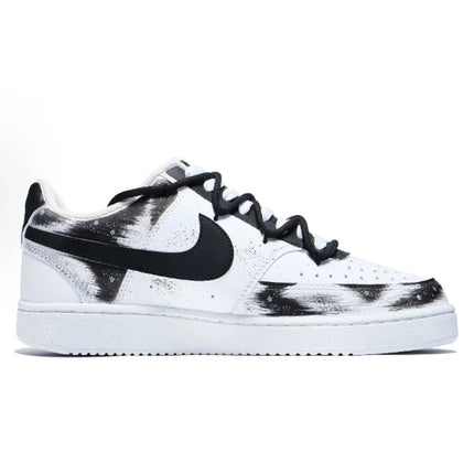 Scarpe da ginnastica personalizzate Nike Court Vision 1 Scarpe da skate basse da uomo bianche nere con motivo a inchiostro antiscivolo resistenti all'usura platinumshop