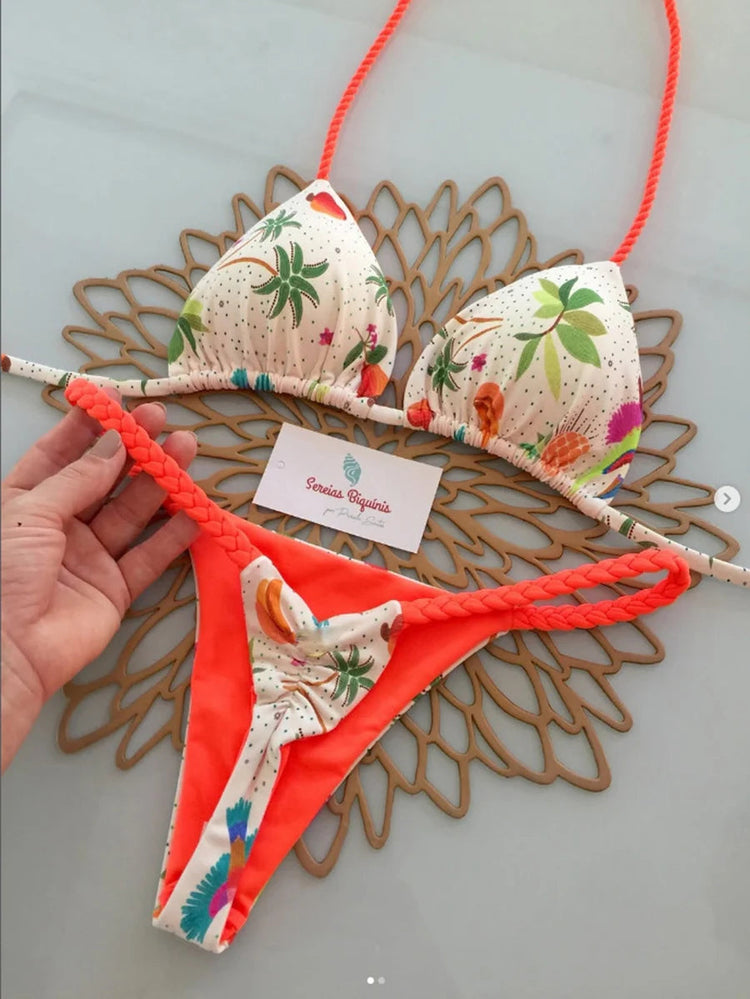 Micro Bikini 2026 Costume da bagno donna Nuovo costume da bagno sexy Halter Bikini Set brasiliano Biquini Perizoma femminile Beachwear Party Wear platinumshop