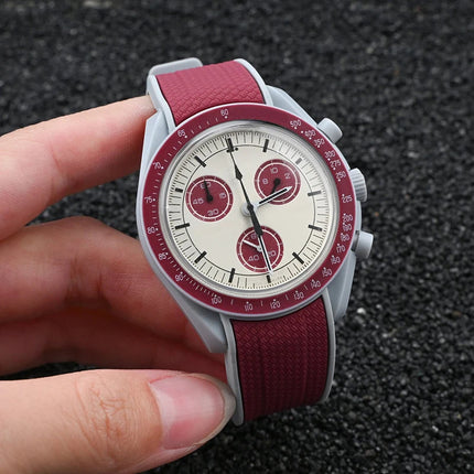Per Omega Swatch 20mm Curva cinturino per orologio Speedmaster MoonSwatch Planet Snoopy cinturino cinturino a sgancio rapido braccialetto in gomma platinumshop