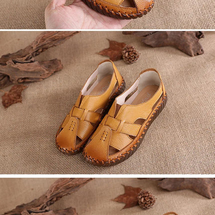 Sandales Femme - Nouveau Design 2026 - Sandales en Cuir de Vachette de Première Qualité