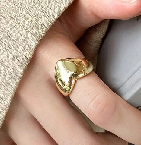 VENTFILLE Anello largo ad arco in argento sterling 925 per gioielli di design punk con geometria femminile regalo asimmetrico Dropshipping