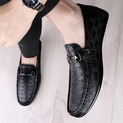 Nuovi Mocassini Neri da Uomo 2026, Scarpe in Pelle di Alta Qualità, Design Elegante, Suola Morbida, Comode Scarpe Casual