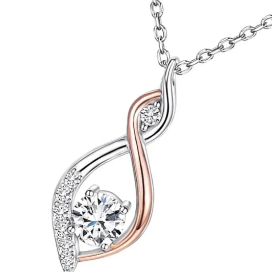 CAOSHI Collana dal design estetico chic per donna Gioielli per feste di nozze con zirconi luminosi Accessori semplici con ciondolo in stile grazioso