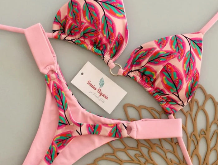 Micro Bikini 2026 Push Up Women's Swimwear Sexy Swimsuit Print Bikini Set Halter Thong Bathing Suit Summer Beachwear