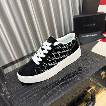 Designer Faithful Low-Top Numeris Sneakers Heightening Casual Sports White Board oes for Couples Lightweight Rubber Outsole