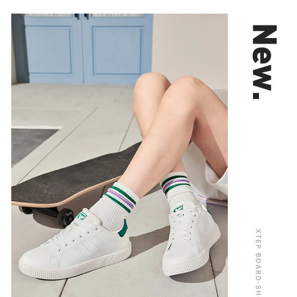 Xtep Scarpe da skateboard per donna 2025 Estate Leggero Durata Tempo libero Moda Lace Up Street Stlye Scarpe 874118310012