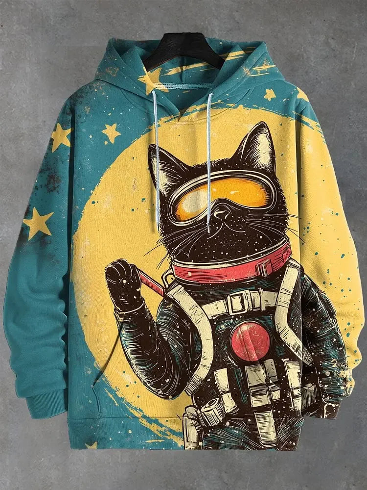 Cartoon Graffiti Cat Pattren Unisex Hoodies Sweatshirt 3D Print Men/Women Tracksuit Coat Harajuku Hoodie Pullover Men's Clothing
