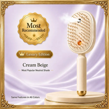 Electric Hair Straightening Brush – No Heat Spray, Red Light Therapy, Scalp Massage, Smooth, Wireless, Lightweight for Unisex