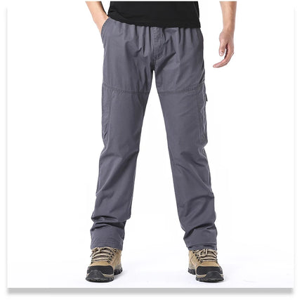 High Quality Men's Cotton Cargo Pants Casual Multiple Pocket Tacitcal Pants Spring Autumn Outdoor Camping Hiking Work Pants