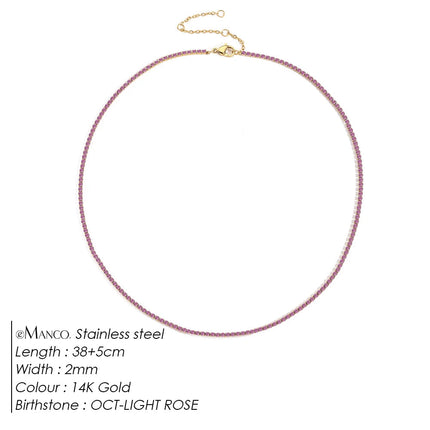 eManco Fashion Crystal High Quality Stainless Steel Gold Plated Necklace Ladies Charming Accessories Gifts Wholesale PlatiNum
