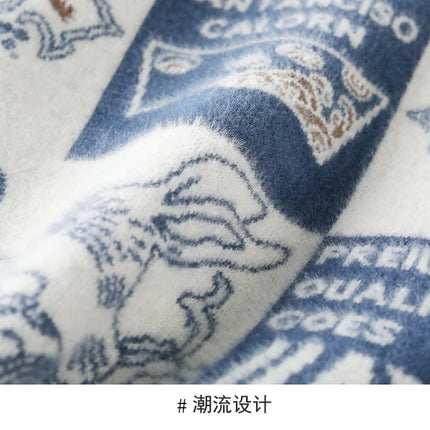 Men's Sweater New Autumn Winter Print Hip Hop Sweater Men Streetwear Print Pullover Tops Harajuku Couple Sweater