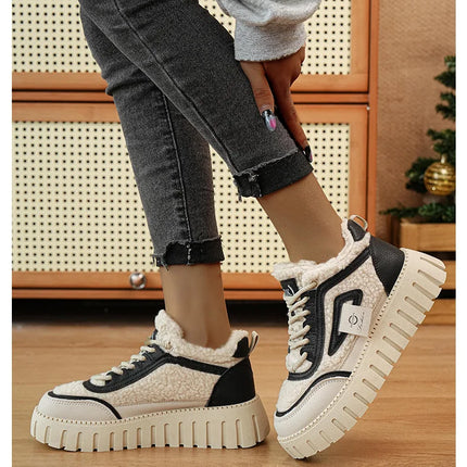Women's Winter Short Boots 2026 New Style Warmth Sports Cotton Shoes Thickened Fleece Lined High-Top Snow Boots