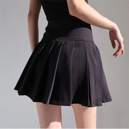 Minigonne Donna 2024 Estate Scuola giapponese Gonne a pieghe Vita alta Kawaii Gonna carina Uniforme Harajuku