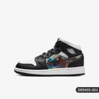Scarpe da basket da ragazza Nike Authentic Air Jordan 1 Mid GS DR9495-001 platinumshop