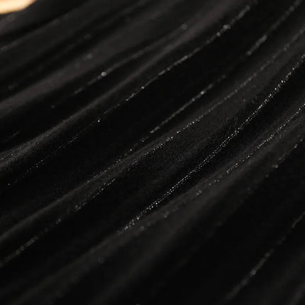 Women's Wool Skirts A-Line Pleated Cashmere Skirt Autumn Winter Elastic Waist 100% Merino Wool Knitted Bright Silk Style Dress PlatiNum
