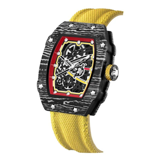 Nuovo Orologio al Quarzo Trendy Ultra-Sottile a Forma di Botte di Vino con Cinturino in Nylon, Elegante e alla Moda platinumshop