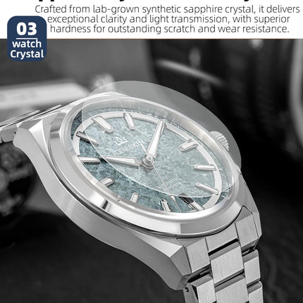 AddiesKin Men Automatic Mechanical Watch Miyota 9015 Sapphire Crystal 200M Waterproof Stainless Steel Luxury Diver Watch K006
