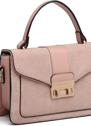 Elegante borsa da donna KONO in similpelle PVC, tracolla rimovibile, diverse modalità di trasporto, dimensioni compatte 22×8×15 cm, perfetta per tutti i giorni e per il lavoro.