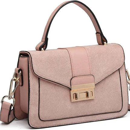 Elegante borsa da donna KONO in similpelle PVC, tracolla rimovibile, diverse modalità di trasporto, dimensioni compatte 22×8×15 cm, perfetta per tutti i giorni e per il lavoro.
