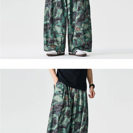 Pantaloni cargo mimetici uomo pantaloni Harem casual oversize da strada uomo pantaloni larghi Harajuku per sport all'aria aperta pantaloni a gamba larga da uomo streetwear