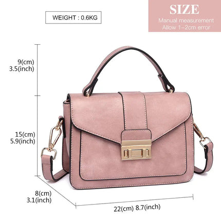 Miss Lulu WOMEN'S Handbag Small Elegant Handle bag Leather shoulder bag Stylish Shoulder bag Shoulder for Allt PlatiNum