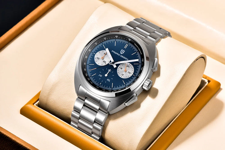 Orologio da Uomo PAGANI DESIGN con Quadrante Giallo, Cronografo al Quarzo, Movimento Giapponese VK63, Vetro Zaffiro, Impermeabile, Novità 2026